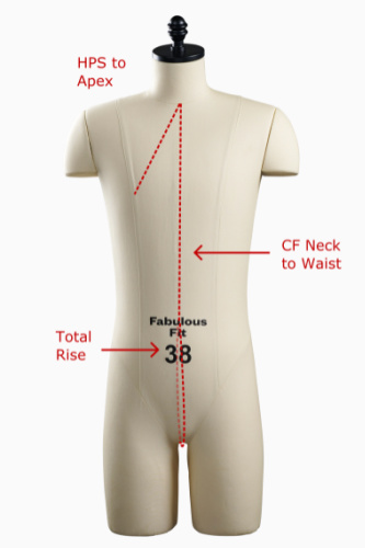 Fabulous Fit® Studio Dress Form - Men's Half Legs (Global Standard Edition)  - Fabulous Fit Dress Forms